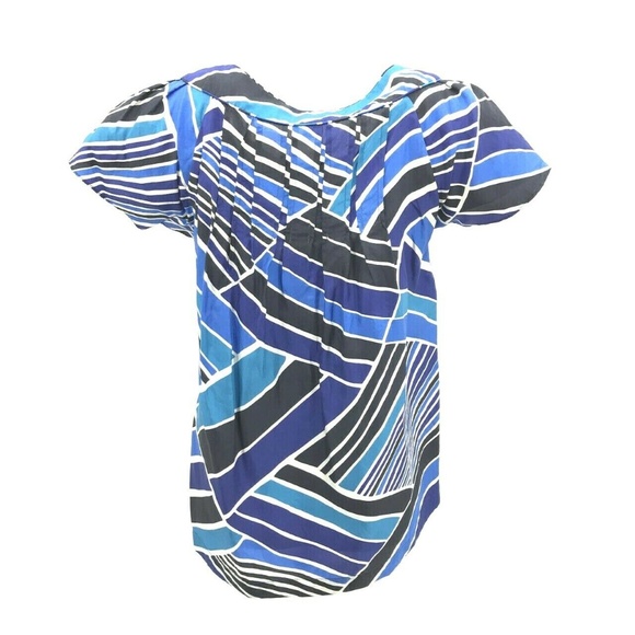 Banana Republic Striped Print Tunic Top Sz Small - Picture 4 of 8